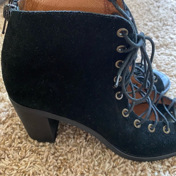 JEFFREY CAMPBELL BLACK SUEDE CORSET BOOTIE 9.5 - Picture 7 of 9